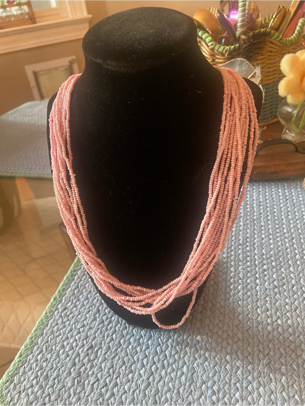 Multi-Strand Pink Beaded Necklace - Women Jewelry